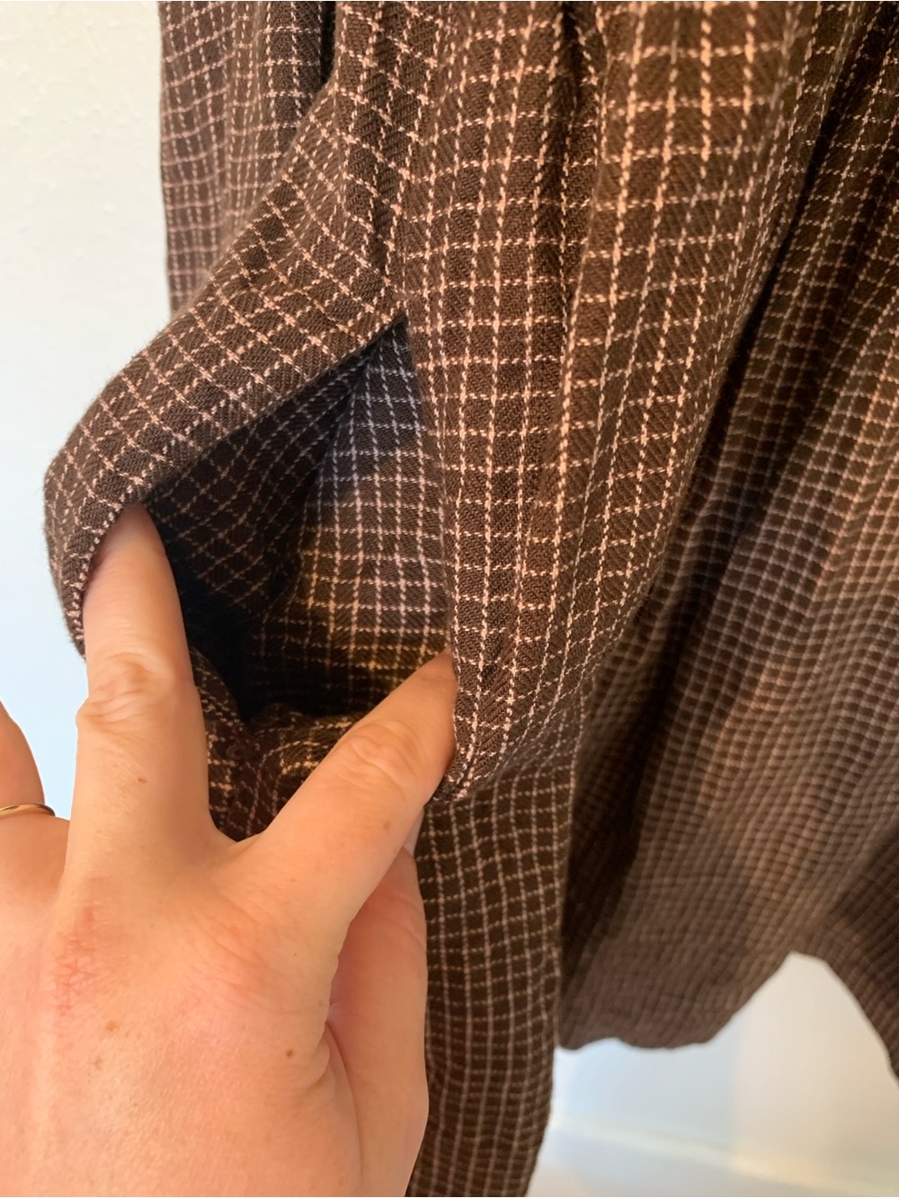 notPERFECTLINEN Soria Brown Check Dress - Picture 7 of 9